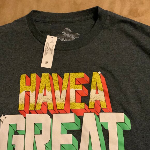 NWt Have a Great Day And Leave Me Alone Graphic T Shirt Mens Size 2XL Gray C03 - Picture 3 of 5